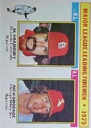 1976 Topps Baseball Cards      205     Al Hrabosky/Goose Gossage LL